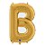 Letra B Maiúscula 26" 66CM Dourado Metalizado Decorativo - Imagem 2