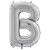 Letra B Maiúscula 26" 66CM Prata Metalizado Decorativo - Imagem 1
