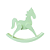 Cavalinho De Balanço Mdf Verde Candy Decorativa Chá De Bebê - Imagem 1