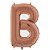 Letra B Maiúscula 26" 66CM Rose Gold Metalizado Decorativo - Imagem 2
