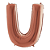 Letra U Maiúscula 26" 66CM Rose Gold Metalizado Decorativo - Imagem 1