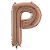 Letra P Maiúscula 26" 66CM Rose Gold Metalizado Decorativo - Imagem 1