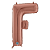 Letra F Maiúscula 26" 66CM Rose Gold Metalizado Decorativo - Imagem 1
