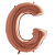 Letra G Maiúscula 26" 66CM Rose Gold Metalizado Decorativo - Imagem 1