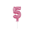 Número 5 Topper De Bolo Balão 5" Pink Metalizado 12CM - Imagem 1