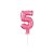 Número 5 Topper De Bolo Balão 5" Pink Metalizado 12CM - Imagem 2
