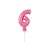 Número 6 Topper De Bolo Balão 5" Pink Metalizado 12CM - Imagem 1