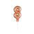 Número 8 Topper De Bolo Balão 5" Rose Gold Metalizado 12CM - Imagem 1