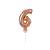 Número 6 Topper De Bolo Balão 5" Rose Gold Metalizado 12CM - Imagem 1