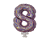 Balão 7" Número 8 Nacarado Metalizado C/Vareta Decoração - Imagem 1