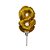 Balão 7" Número 8 Dourado Metalizado C/Vareta Decoração - Imagem 2