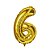 Número 6 Balão Metalizado Dourado 16" 40Cm Decoração - Imagem 5