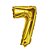 Número 7 Balão Metalizado Dourado 16" 40Cm Decoração - Imagem 5