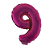 Número 9 Metalizado 16" 41cm Pink Balão C/Vareta Não Flutua - Imagem 1