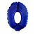 Número 0 Metalizado 16" 41cm Azul Balão C/Vareta Não Flutua - Imagem 2