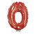 Número 0 Metalizado 16" 41cm Vermelho Balão C/Vareta Não Flutua - Imagem 2