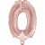 Número 0 Rose 1M Balão Grande Metalizado Decoração Festa - Imagem 1