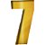 Número 7 Balão Metalizado Dourado 100CM 1M Decorativo 3Guris - Imagem 1