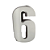 Número 6 Balão Metalizado Prata 16" 40Cm Decorativo 3Guris - Imagem 1