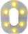 Letra Led O Plástico Branco 16Cm Luz Amarela Decorativo - Imagem 1