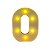 Letra Led O Plástico Branco 16Cm Luz Amarela Decorativo - Imagem 1