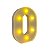 Letra Led O Plástico Branco 16Cm Luz Amarela Decorativo - Imagem 2