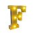 Letra Led F Plástico Branco 16Cm Luz Amarela Decorativo - Imagem 2