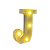 Letra Led J Plástico Branco 16Cm Luz Amarela Decorativa - Imagem 2