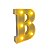 Letra Led B Plástico Branco 16Cm Luz Amarela Decorativo - Imagem 2