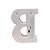 Letra Led B Plástico Branco 16Cm Luz Amarela Decorativo - Imagem 3