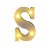 Letra Led S Plástico Branco 16Cm Luz Amarela Decorativo - Imagem 1