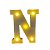 Letra Led N Plástico Branco 16Cm Luz Amarela Decorativo - Imagem 1