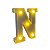 Letra Led N Plástico Branco 16Cm Luz Amarela Decorativo - Imagem 2