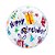 Balão Bubble Happy Birthday Presentes 22" 56cm Festa Qualatex - Imagem 1
