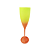 Taça De Champagne 160ML Degradê Verde Neon Laranja Acrílico - Imagem 1