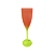 Taça De Champagne 160ML Degradê Laranja Neon Amarelo Acrílico - Imagem 1