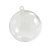 Esfera Transparente Acrílico 5un 6,5cm Bola Desmontável - Imagem 1