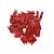 50 Mini Pregadores de Madeira Vermelho Decorativo - Imagem 1