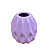 Vaso Geométrico Pequeno Lilás Fosco Decorativo Flores Falsas - Imagem 2