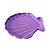 Bandeja Plástica Concha Lilás Decorativa Marinha Mesa Festa - Imagem 3