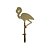 Topo de Bolo Flamingo Dourado Decoração Acrílico 17x9,5cm - Imagem 1