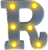 Letra Led R Plástico Branco 16Cm Luz Amarela Decorativa - Imagem 2