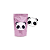 Kit Lembrancinha Sacolinha C/Transfer Panda Rosa 8un - Imagem 1
