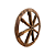 Roda De Carroça Pinus Rústico 57x6Cm  Decorativa Fazendinha - Imagem 2