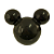 Cabeça Mouse Preta Decoração Mesa Festas Plástico 18CM - Imagem 1