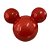 Cabeça Mouse Vermelho Decoração Mesas Plástico 18CM Festas - Imagem 1