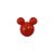 Tubete Cabeça Mouse Vermelho Lembrancinhas Festas 10un - Imagem 3