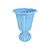 Vaso Grego Azul Bebê Pequeno Plástico Decorativo 20cm - Imagem 1
