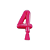 Vela Neon Pink Número 4 Junco Decoração Festa - Imagem 1