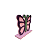 Display Pequeno Borboleta Mdf Rosa Com Roxo Decorativo - Imagem 2